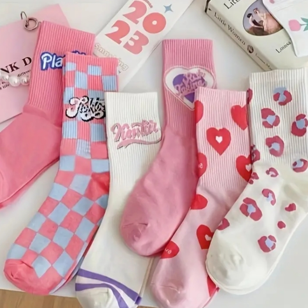 The Ankle Socks Pink/Pattern